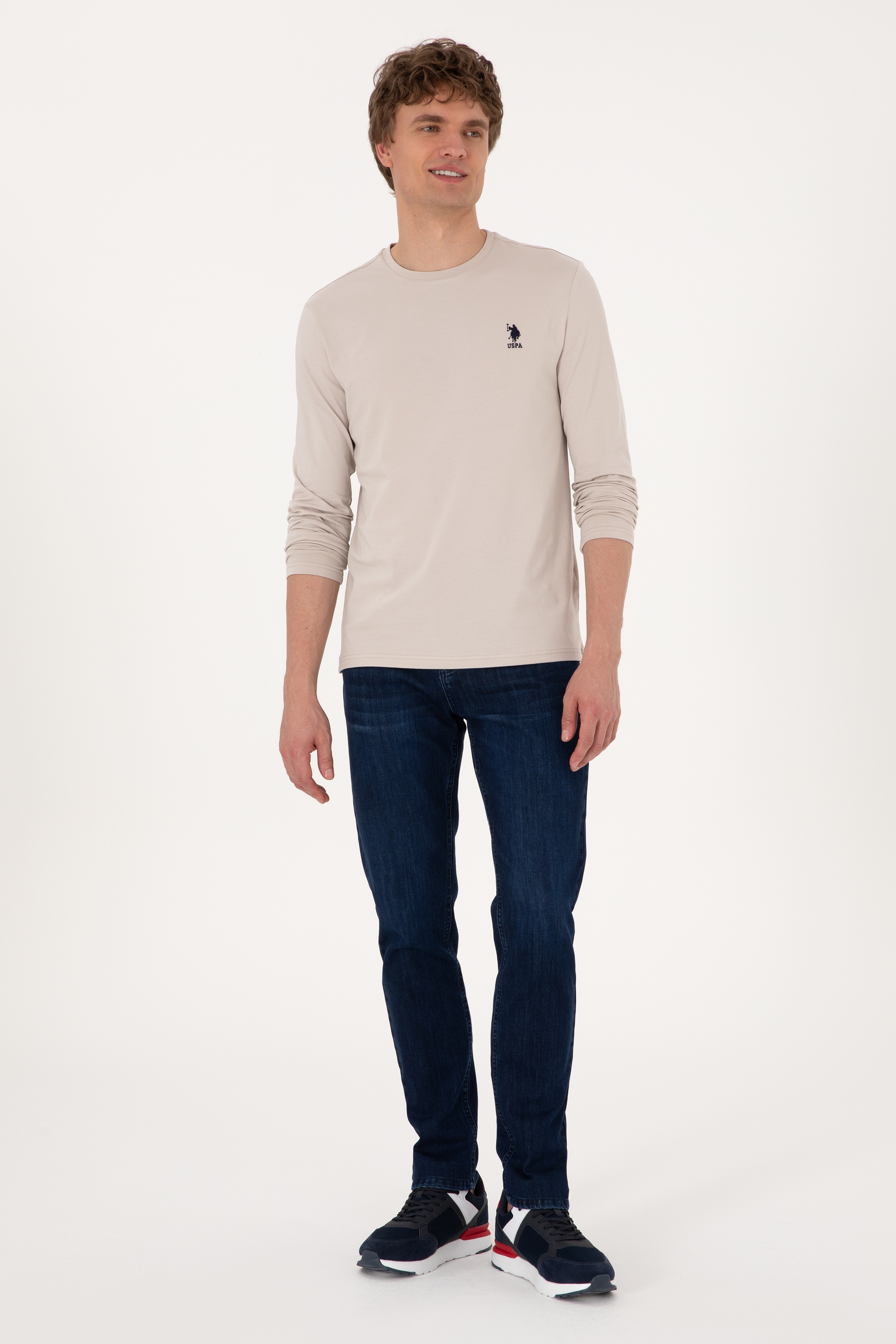 Erkek Taş Basic Sweatshirt - Image 4