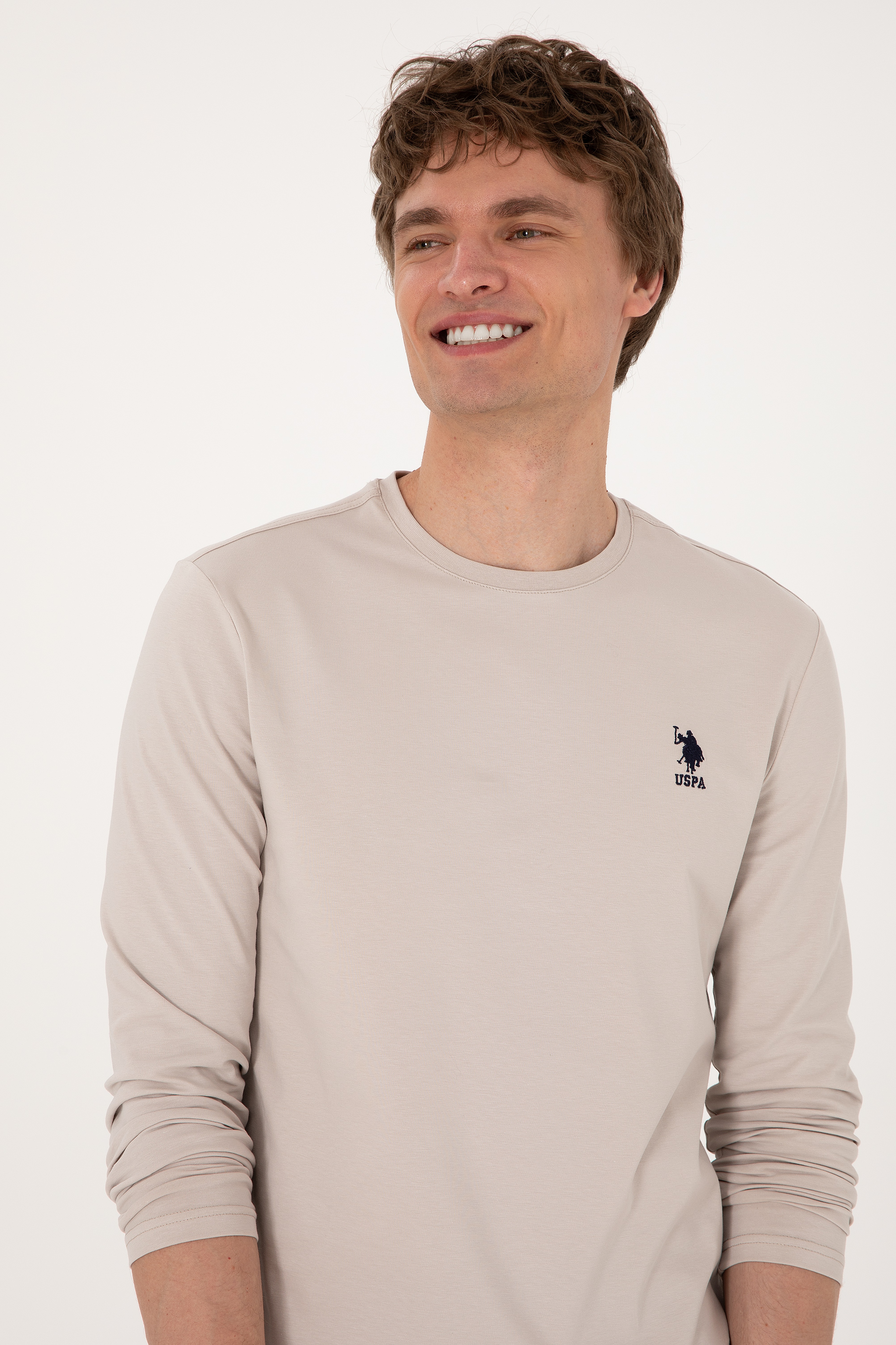 Erkek Taş Basic Sweatshirt - Image 2