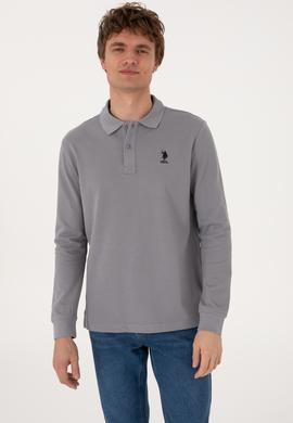 Erkek Açık Gri Basic Sweatshirt - 50289062256