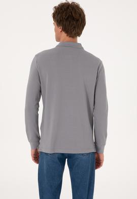 Erkek Açık Gri Basic Sweatshirt - 50289062256