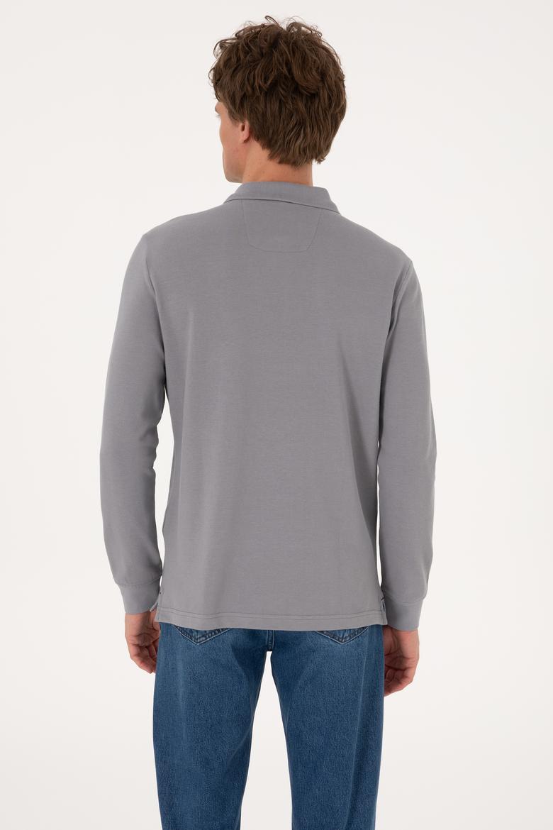 Erkek Açık Gri Basic Sweatshirt - 50289062256