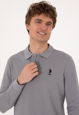 Erkek Açık Gri Basic Sweatshirt - 50289062256