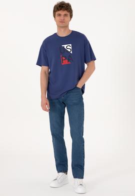 Erkek Açık Lacivert Tişört - 50299882033