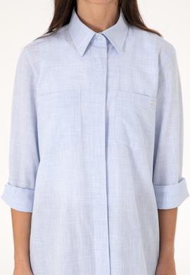 Kadın Açık Mavi Uzun Kollu Tunik Gömlek - 50306406003