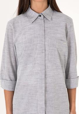 Kadın Gri Uzun Kollu Tunik Gömlek - 50306406011