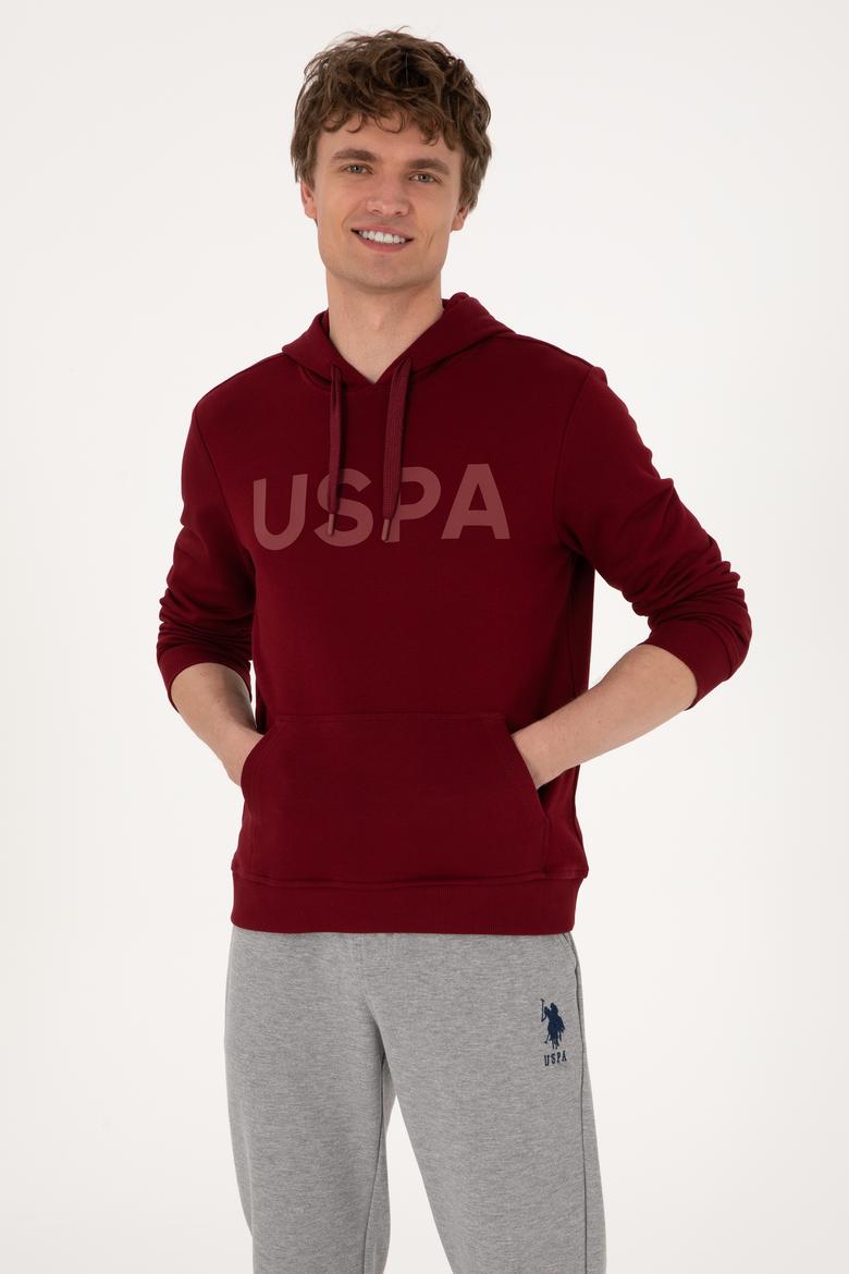 Erkek Bordo Basic Sweatshirt