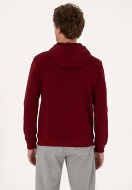 Erkek Bordo Basic Sweatshirt - 50289056048