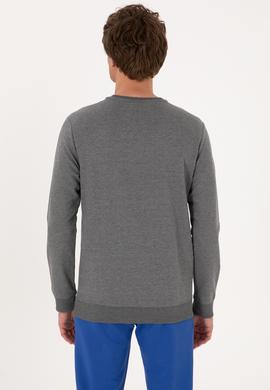 Erkek Antrasit Melanj Basic Sweatshirt - 50289058023