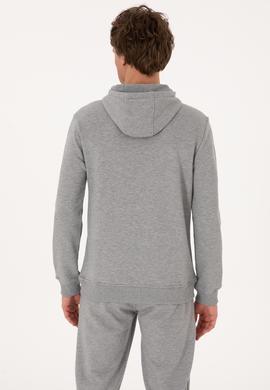 Erkek Gri Melanj Basic Sweatshirt - 50289059017