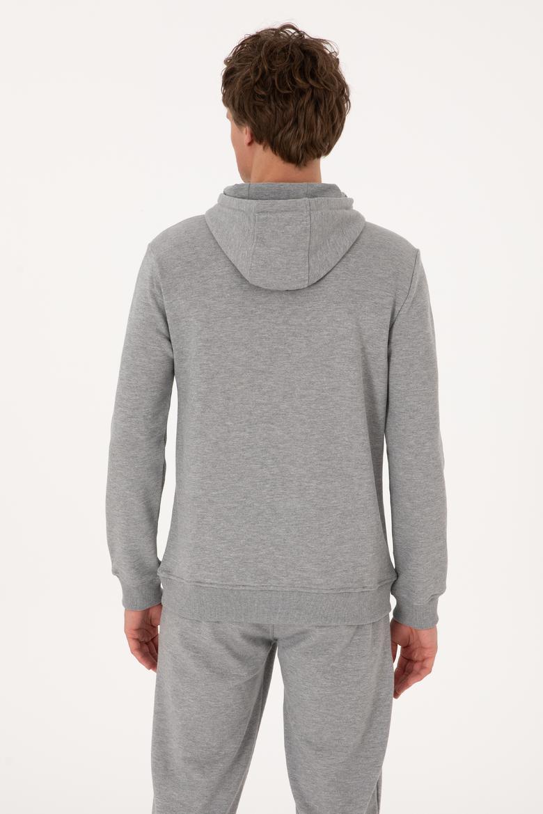 Erkek Gri Melanj Basic Sweatshirt - 50289059017