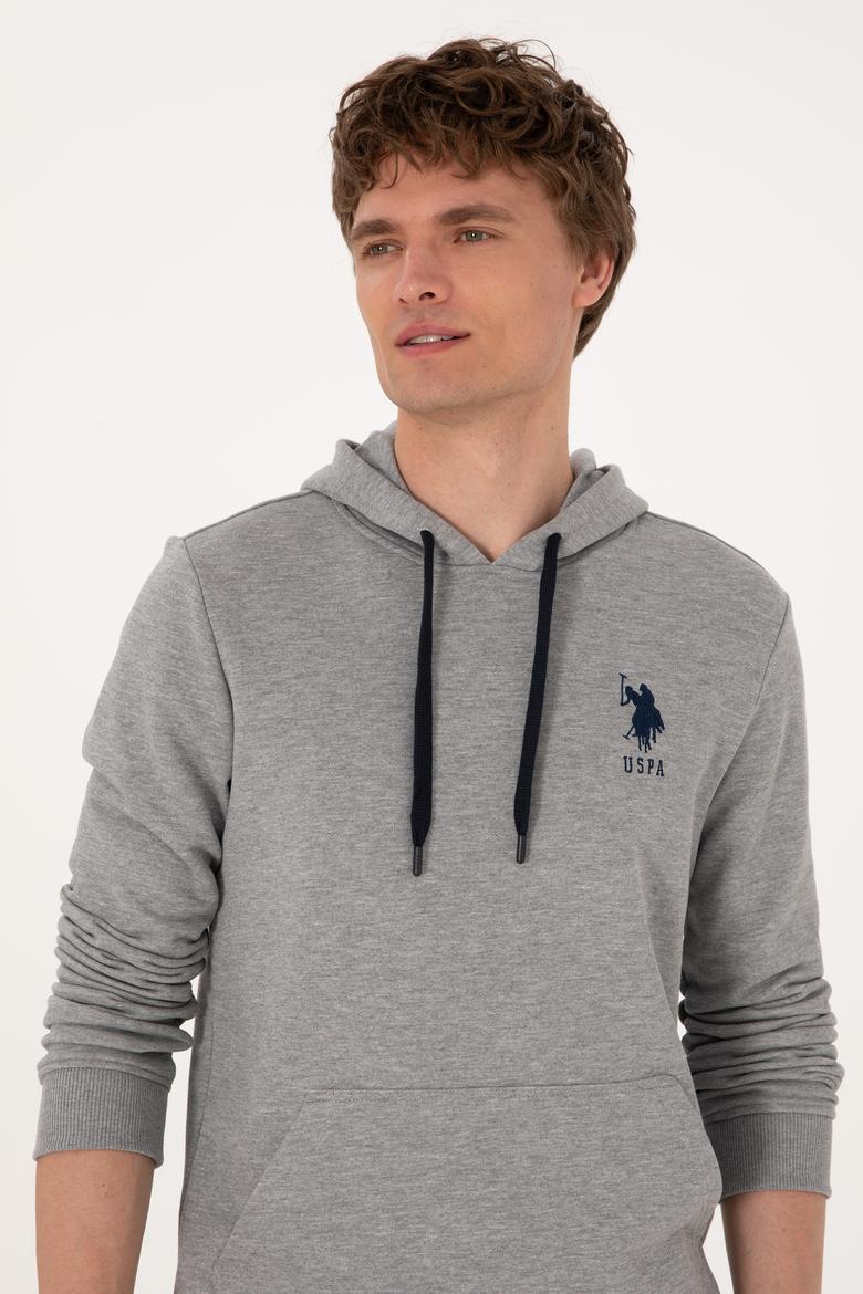 Erkek Gri Melanj Basic Sweatshirt - 50289059017