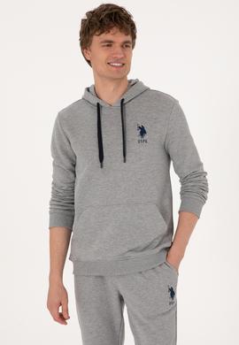 Erkek Gri Melanj Basic Sweatshirt - 50289059017