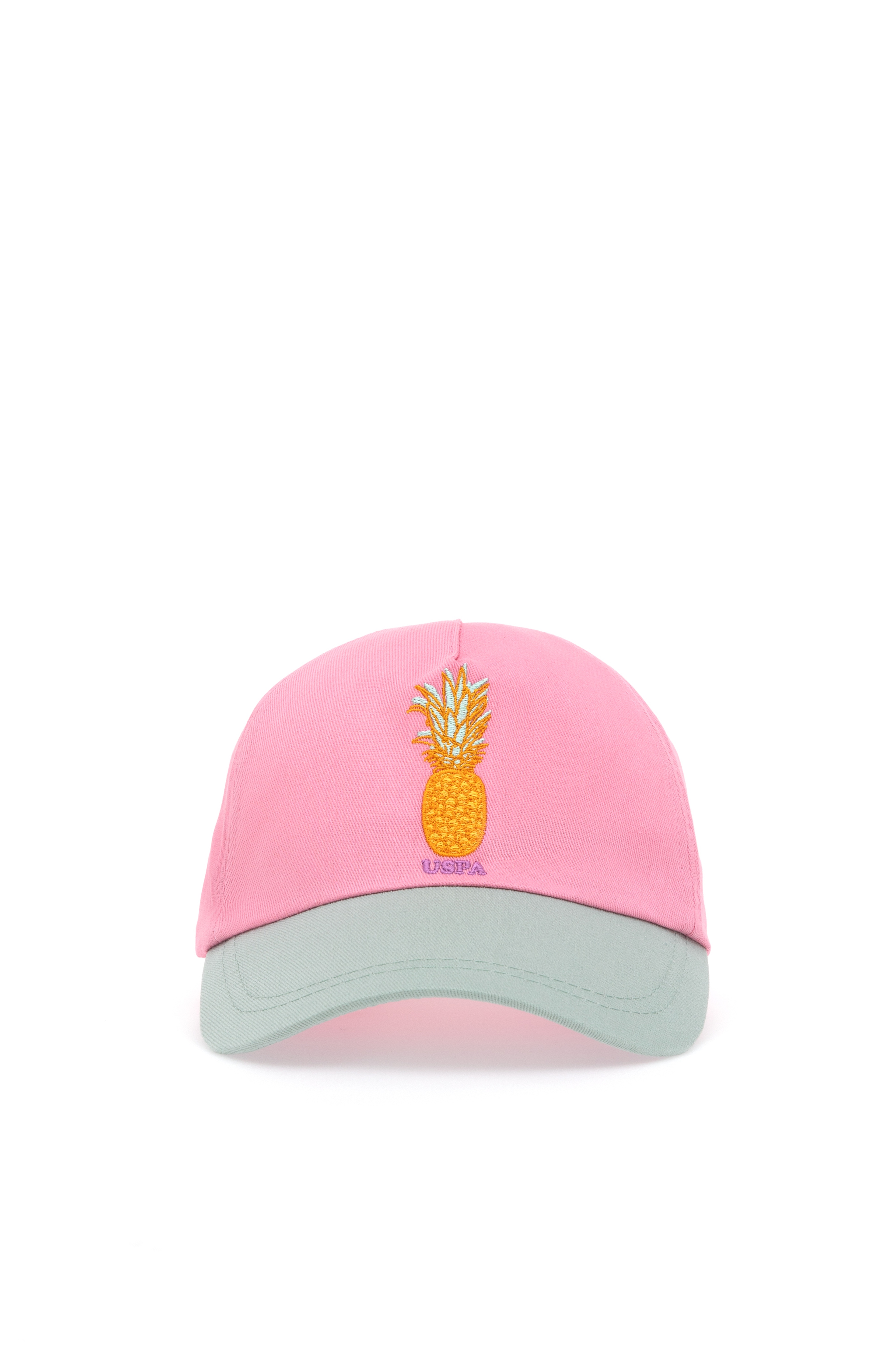 Kız Çocuk Pembe Ananas Nakışlı Şapka