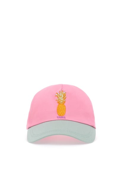 Kız Çocuk Pembe Ananas Nakışlı Şapka