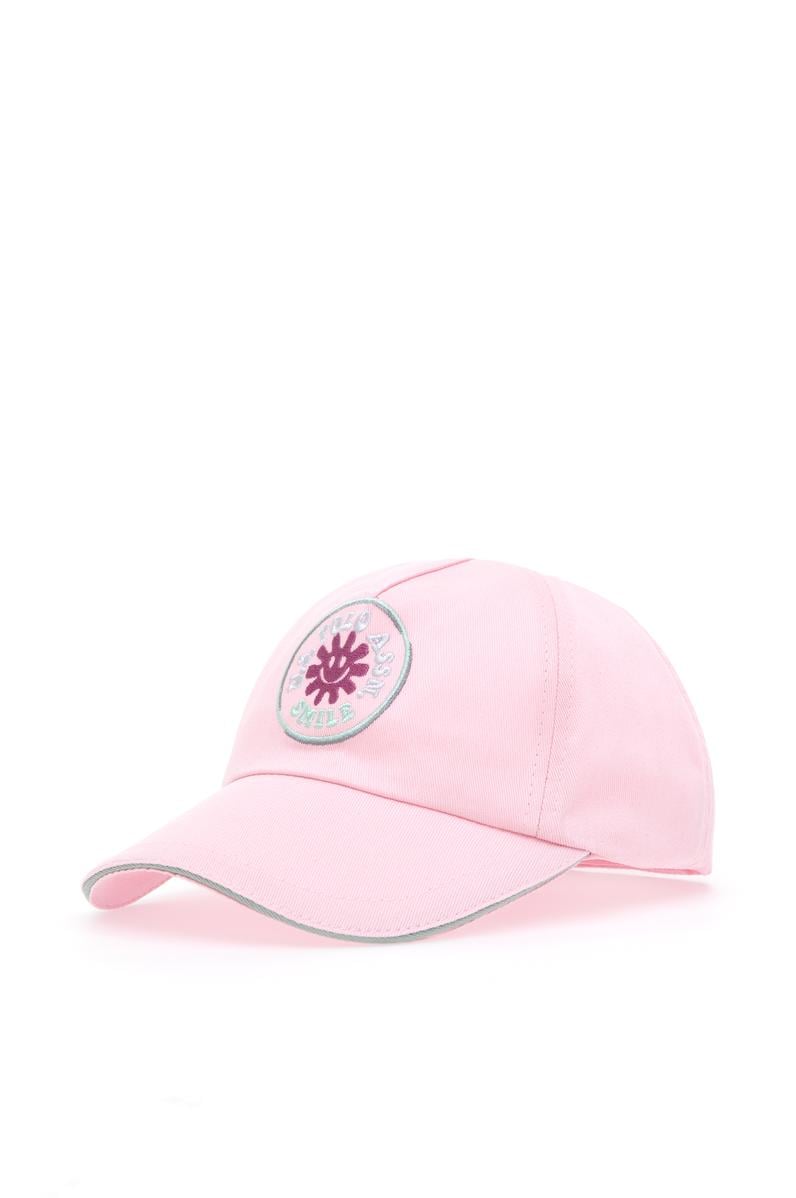 Kız Çocuk Açık Pembe Nakış Detaylı Şapka