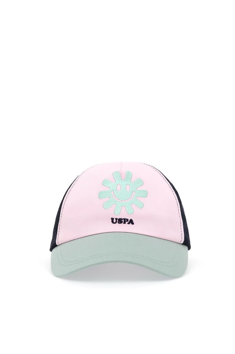 Kız Çocuk Renkli Nakış Detaylı Fileli Şapka