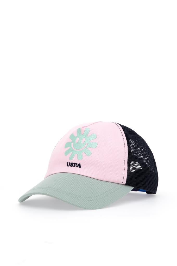 Kız Çocuk Renkli Nakış Detaylı Fileli Şapka