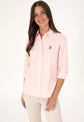 Kadın Pudra Uzun Kollu Basic Gömlek - 50298103022