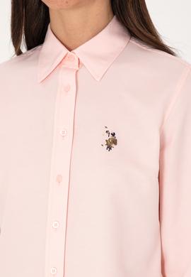 Kadın Pudra Uzun Kollu Basic Gömlek - 50298103022