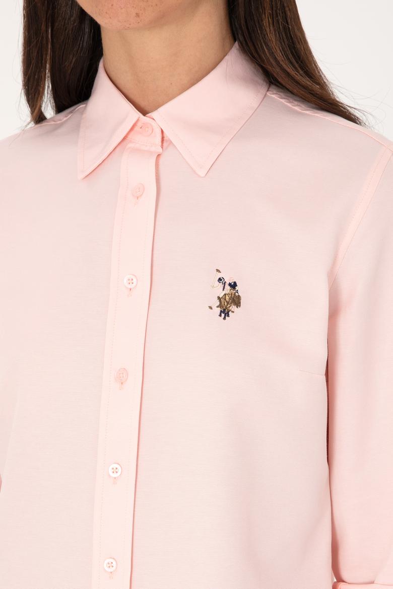 Kadın Pudra Uzun Kollu Basic Gömlek - 50298103022