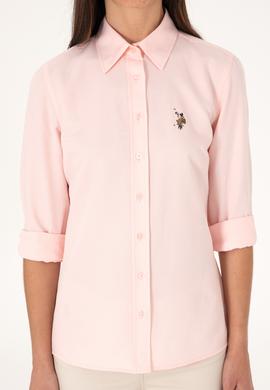 Kadın Pudra Uzun Kollu Basic Gömlek - 50298103022