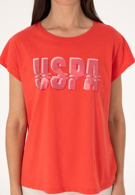 Kadın Kırmızı Bisiklet Yaka Tişört - 50299764016