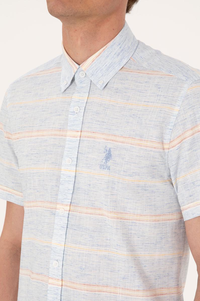 Erkek Açık Mavi Kısa Kollu Gömlek