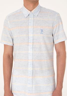 Erkek Açık Mavi Kısa Kollu Gömlek - 50300004005