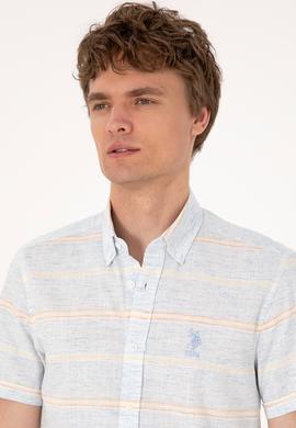 Erkek Açık Mavi Kısa Kollu Gömlek - 50300004005