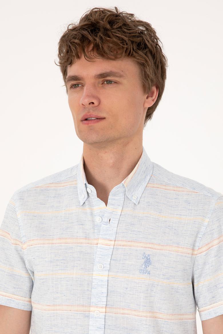 Erkek Açık Mavi Kısa Kollu Gömlek - 50300004005