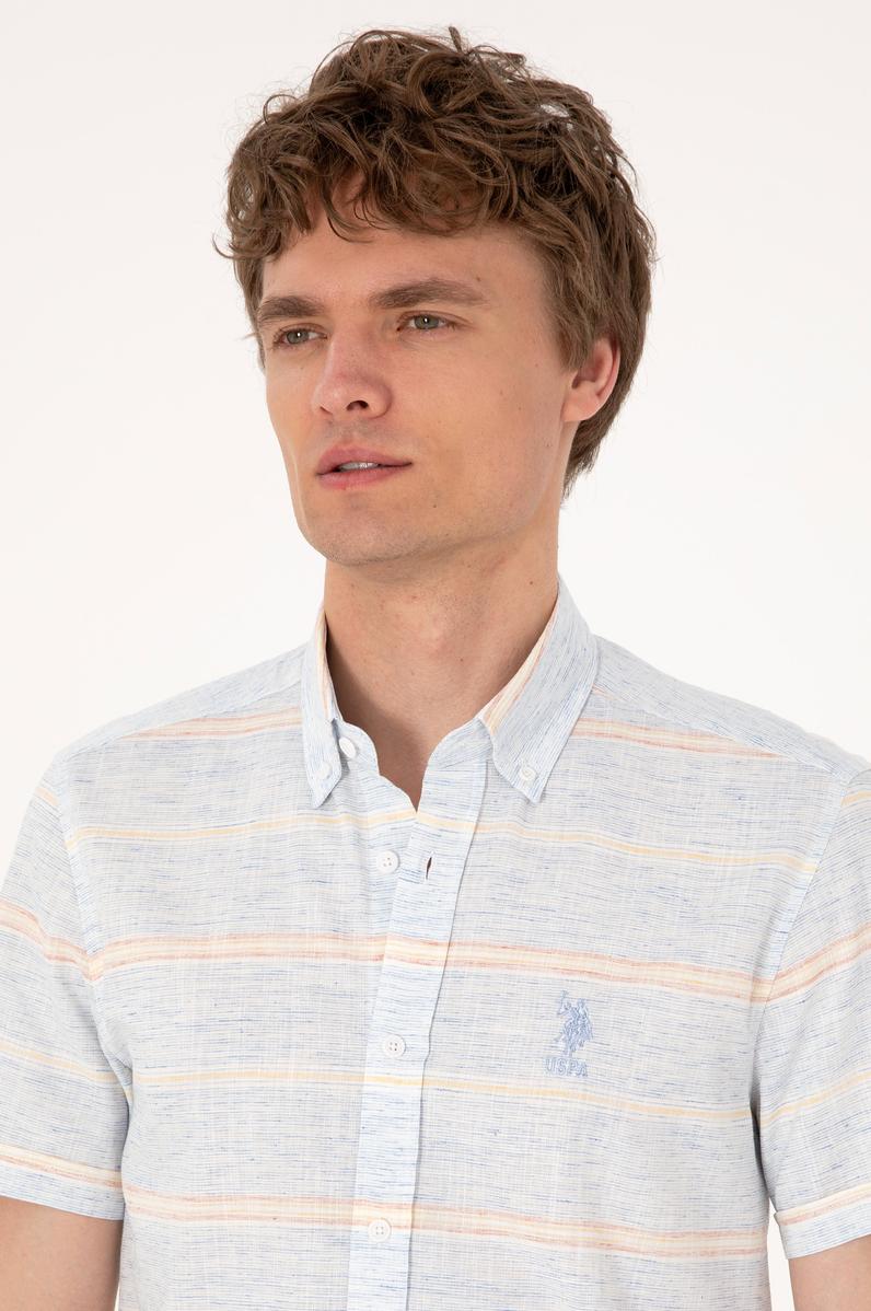 Erkek Açık Mavi Kısa Kollu Gömlek