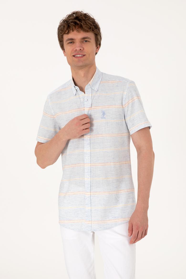 Erkek Açık Mavi Kısa Kollu Gömlek - 50300004005