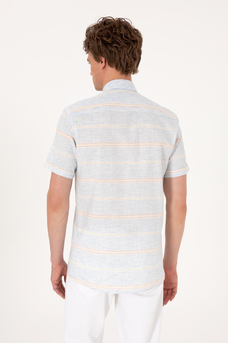 Erkek Açık Mavi Kısa Kollu Gömlek - 50300004005