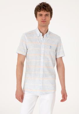 Erkek Açık Mavi Kısa Kollu Gömlek - 50300004005