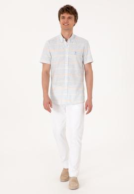 Erkek Açık Mavi Kısa Kollu Gömlek - 50300004005