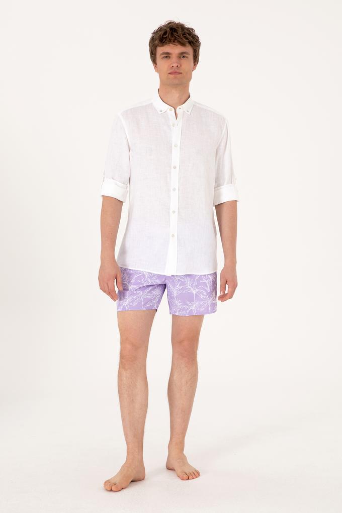Erkek Lila Deniz Şortu
