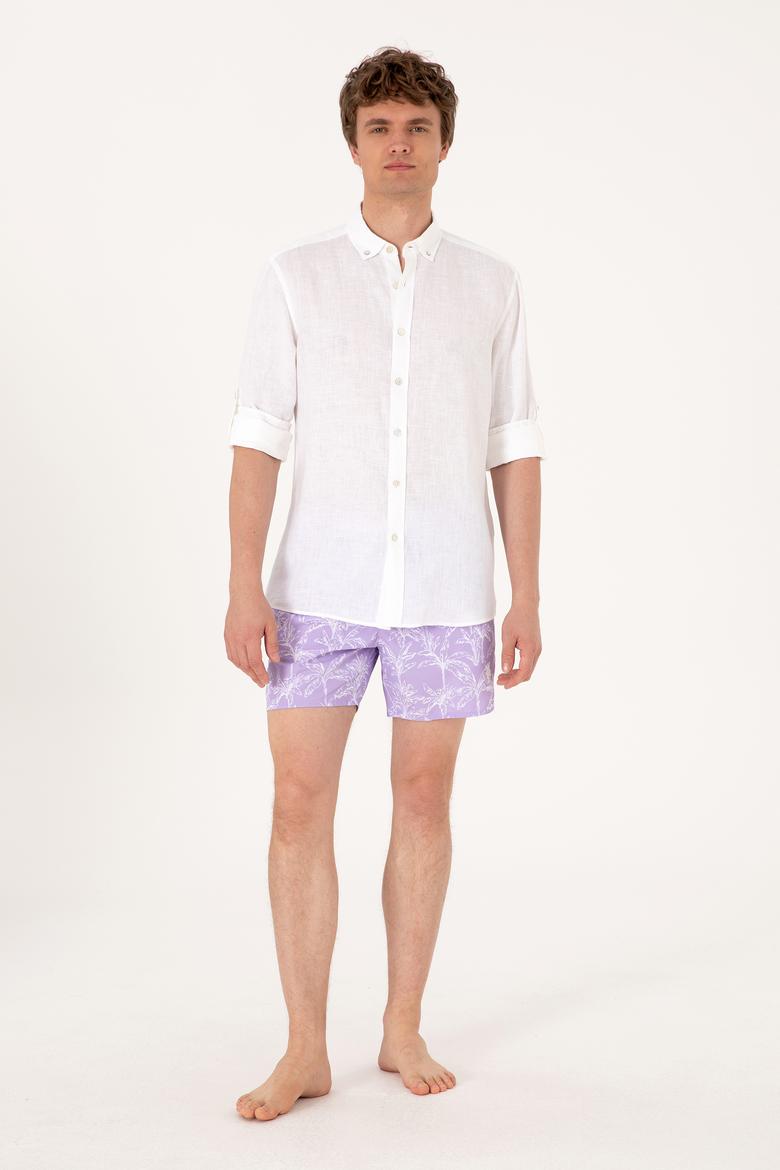 Erkek Lila Deniz Şortu