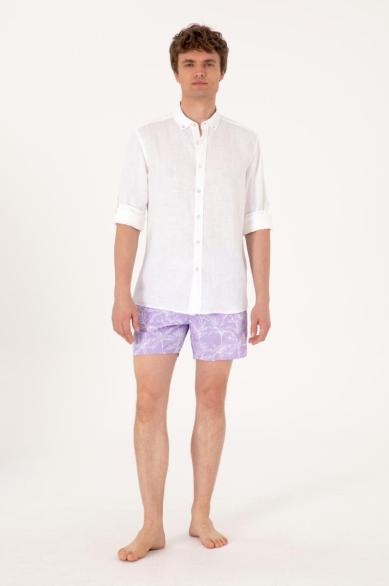 Erkek Lila Deniz Şortu