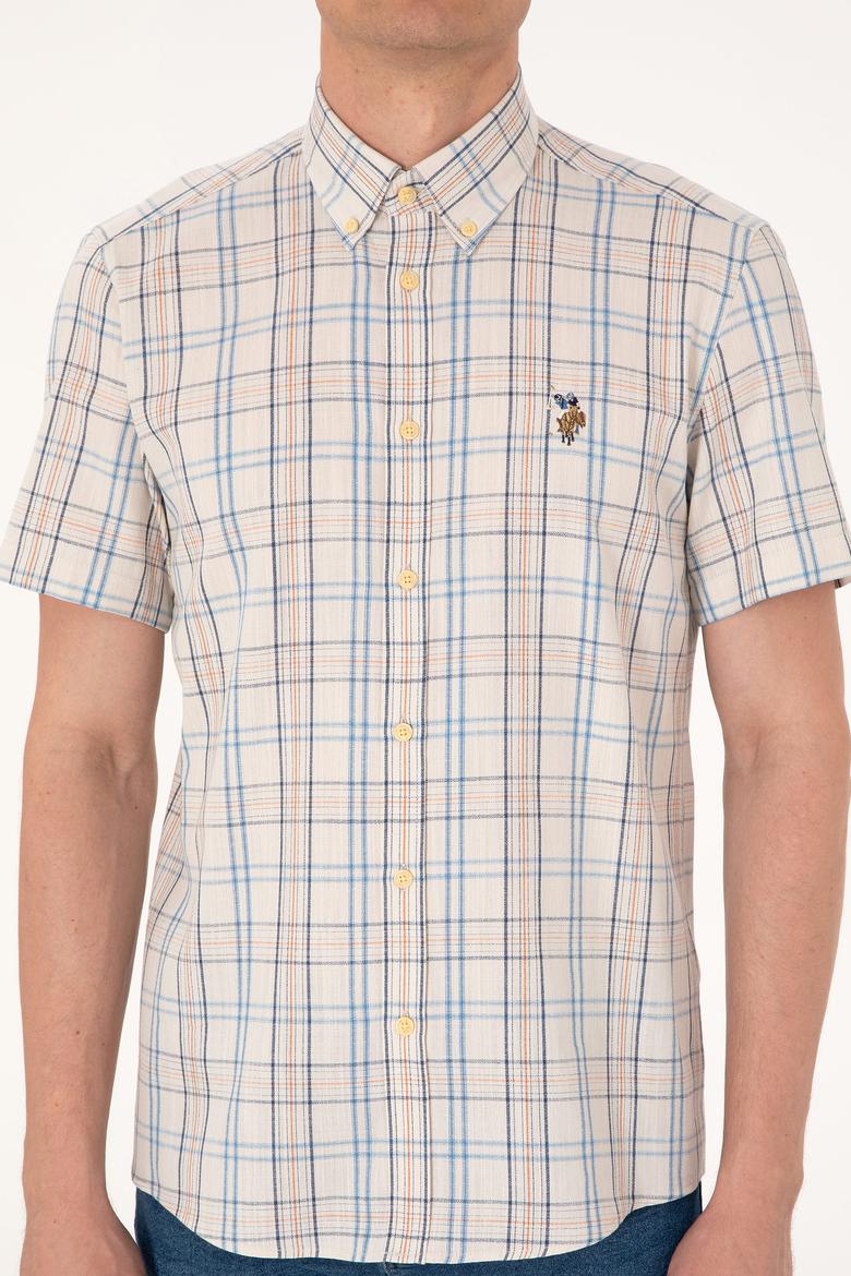 Erkek İndigo Kısa Kollu Gömlek - 50299616009