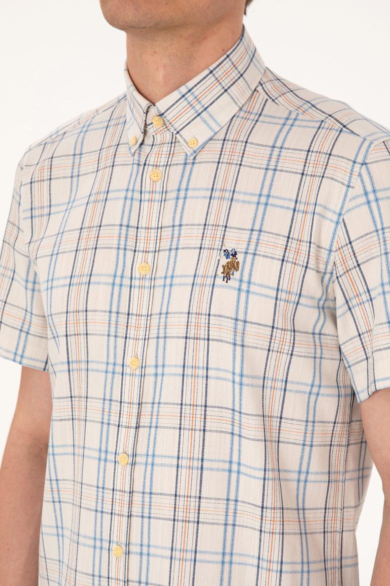 Erkek İndigo Kısa Kollu Gömlek - 50299616009