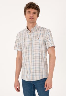 Erkek İndigo Kısa Kollu Gömlek - 50299616009