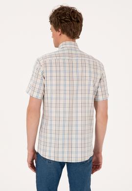 Erkek İndigo Kısa Kollu Gömlek - 50299616009