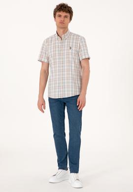 Erkek İndigo Kısa Kollu Gömlek - 50299616009