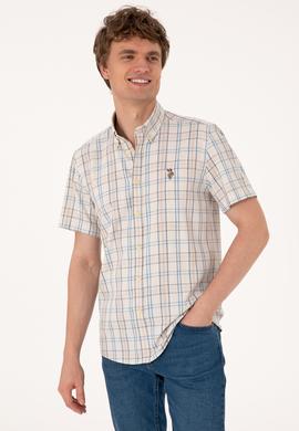 Erkek İndigo Kısa Kollu Gömlek - 50299616009