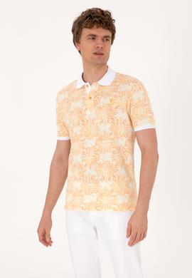Erkek Regular Fit Polo Yaka Turuncu Tişört - 50299618001