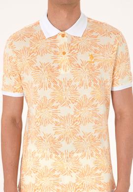 Erkek Regular Fit Polo Yaka Turuncu Tişört - 50299618001