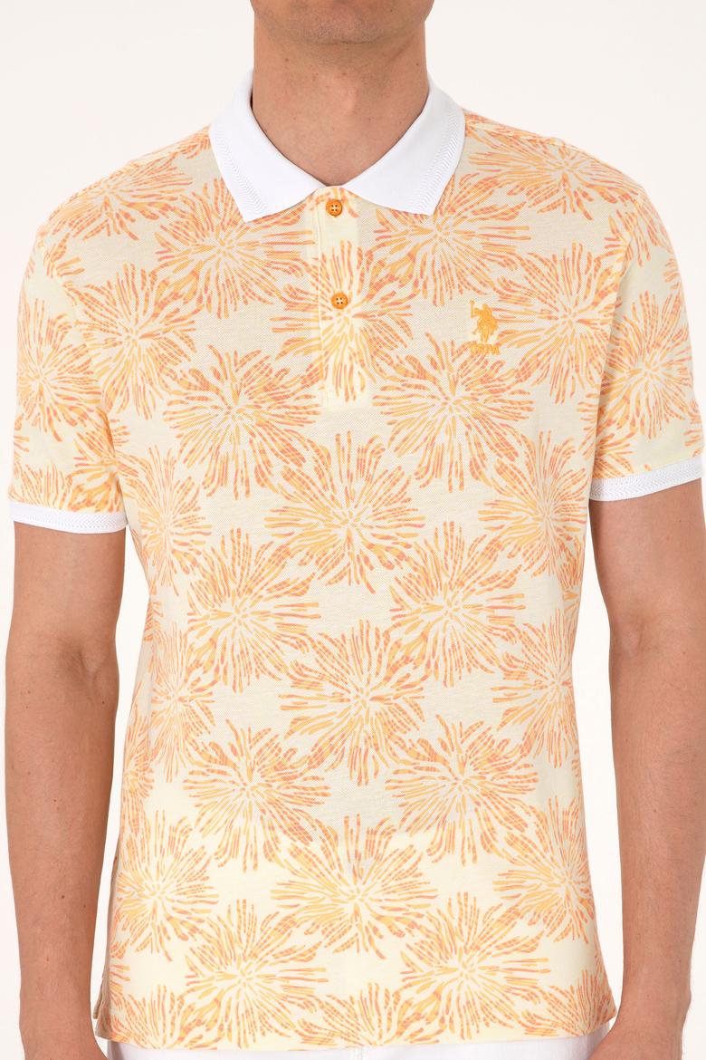Erkek Regular Fit Polo Yaka Turuncu Tişört - 50299618001