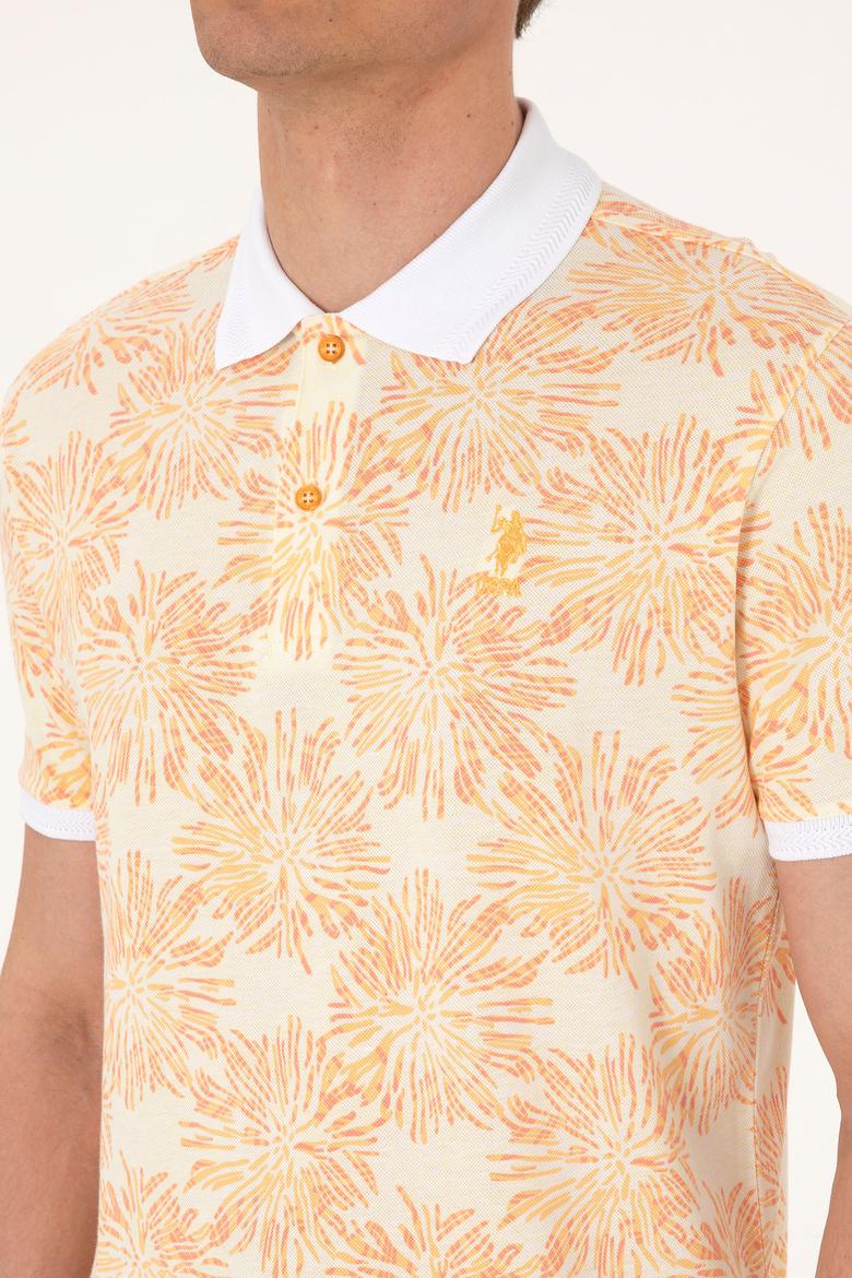 Erkek Regular Fit Polo Yaka Turuncu Tişört - 50299618001