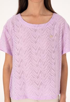 Kadın Lila Kısa Kollu Bluz - 50299319004