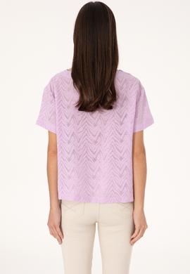 Kadın Lila Kısa Kollu Bluz - 50299319004
